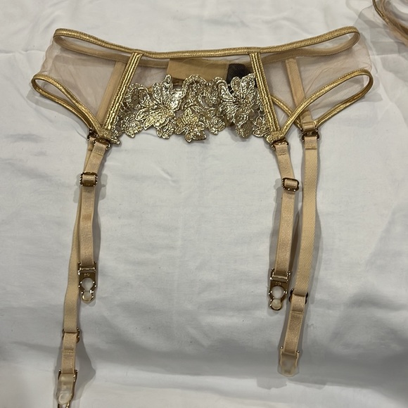 Honey Birdette Amelie gold  suspender  only - Picture 3 of 3